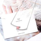 925 Silver Strawberry Crystal Zircon Necklace Choker