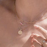 925 Silver Pink Crown Necklace Oval Horse Eye Jewelry Gift