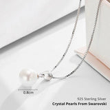 Classic Pearl Pendant Necklace S925 Silver Fine Jewelry