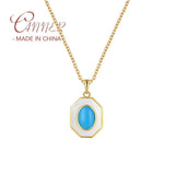 925 Silver Clavicle Necklace Dripping Oil Pendant Birthday Gift