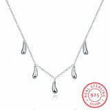 Lekani 925 Silver Pendant Necklace Five Drops Charm
