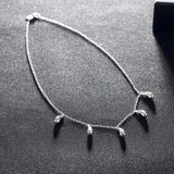 Lekani 925 Silver Pendant Necklace Five Drops Charm