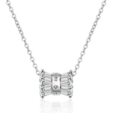 925 Sterling Silver Crystal Pendant Necklace H195