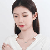 925 Sterling Silver Crystal Pendant Necklace H195