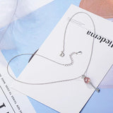 925 Silver Strawberry Crystal Crown Key Necklace