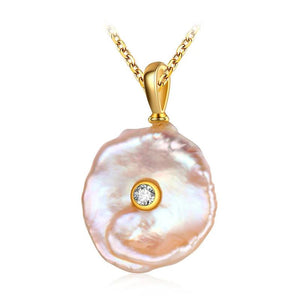 100% 925 Silver Necklace for Women with Natural Freshwater Pearl Pendants