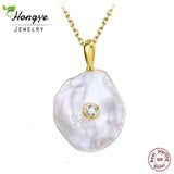 100% 925 Silver Necklace for Women with Natural Freshwater Pearl Pendants
