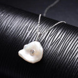 100% 925 Silver Necklace for Women with Natural Freshwater Pearl Pendants