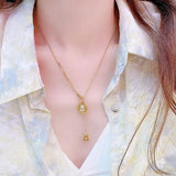 Shine Personalized Bear Necklace Animal Chain Party Jewelry