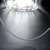 925 Sterling Silver 2MM Twist Necklace For Men Women Geometric Silver Rope Chain