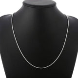 925 Sterling Silver 2MM Twist Necklace For Men Women Geometric Silver Rope Chain