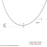 925 Sterling Silver 2MM Twist Necklace For Men Women Geometric Silver Rope Chain