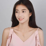 Eternal Love Rose Flower Necklace 925 Sterling Silver Necklace For Women Gift