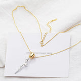 Eternal Love Rose Flower Necklace 925 Sterling Silver Necklace For Women Gift