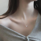 925 Silver Bowknot Pearl Choker Necklace 14K Plated