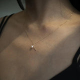 925 Silver Pearl Choker Necklace Pendant 14K Plated Women Wedding Jewelry
