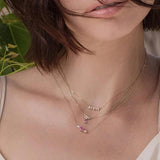 925 Silver Zircon Water Drop Pendant Necklace