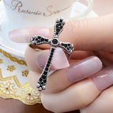 Royalty Cross Stones Ring,Victorian Fine Jewerly For Women