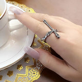 Royalty Cross Stones Ring,Victorian Fine Jewerly For Women