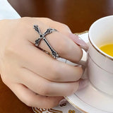 Royalty Cross Stones Ring,Victorian Fine Jewerly For Women