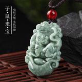 Burmese Jade Chinese Zodiac Pendant Natural Necklace Men Talismans