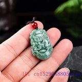 Burmese Jade Chinese Zodiac Pendant Natural Necklace Men Talismans