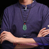 Burmese Jade Chinese Zodiac Pendant Natural Necklace Men Talismans
