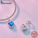 925 Silver Heart of the Sea Bead Pendant Charm for Bracelet BSC775