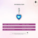 925 Silver Heart of the Sea Bead Pendant Charm for Bracelet BSC775