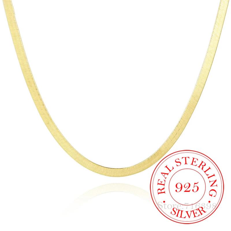 925 Silver Snake Choker Chain 14K Plated Wedding Party Jewelry