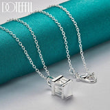 925 Silver Lock Pendant Necklace 18-30 inch Chain