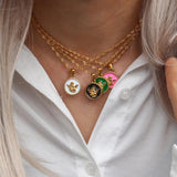 Christmas Jewelry Enamel Angle Pendant Necklace