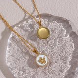 Christmas Jewelry Enamel Angle Pendant Necklace