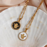 Christmas Jewelry Enamel Angle Pendant Necklace