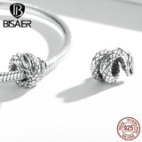 925 Silver Dragon Charms Bead Women DIY Bracelets Necklaces EFC546