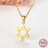 Star of David Sterling 925 Silver Necklace Judaica Hebrew Jewelry Hanukkah