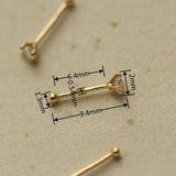 14k Real Au585 Nose Rings Studs Piercing Body Jewelry