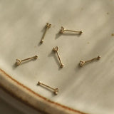 14k Real Au585 Nose Rings Studs Piercing Body Jewelry