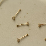 14k Real Au585 Nose Rings Studs Piercing Body Jewelry