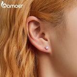 925 Silver Opal Heart Earrings Platinum Wedding Gift