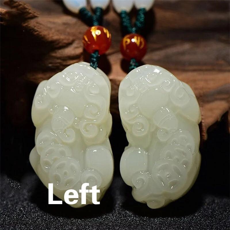 European Hot Natural Stone Fine Jade PIXIU Pendant Necklace