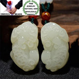 European Hot Natural Stone Fine Jade PIXIU Pendant Necklace