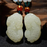 European Hot Natural Stone Fine Jade PIXIU Pendant Necklace