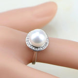 Pearl & Beads 925 Sterling Silver Jewelry Sets Drop Earrings Rings Necklace Set