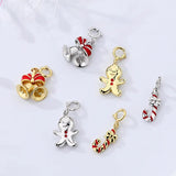 Christmas Candy Cane Pendant 925 Sterling Silver Plated Necklace Accessories