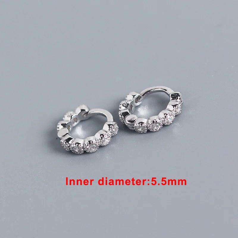 Trustdavis 925 Silver Colorful Zircon Ear Buckle Wedding Party Earring DA2643