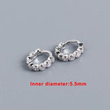 Trustdavis 925 Silver Colorful Zircon Ear Buckle Wedding Party Earring DA2643