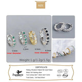 Trustdavis 925 Silver Colorful Zircon Ear Buckle Wedding Party Earring DA2643