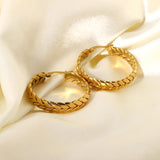 Geometric Hoop Earrings for Women Girls Travel Jewelry