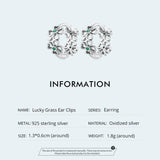 925 Silver Four-leaf Clover Finger Ring Lucky Clover Ring for Women